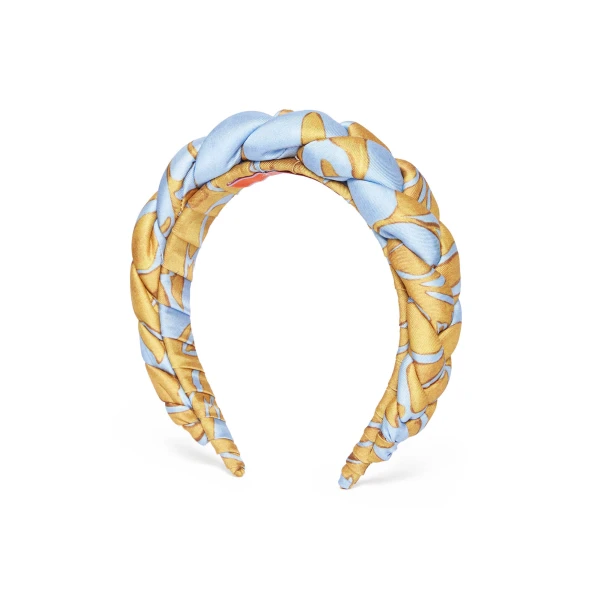 La DoubleJ Rapunzel Headband in Tangle Light Blue at Luxury Shoes 