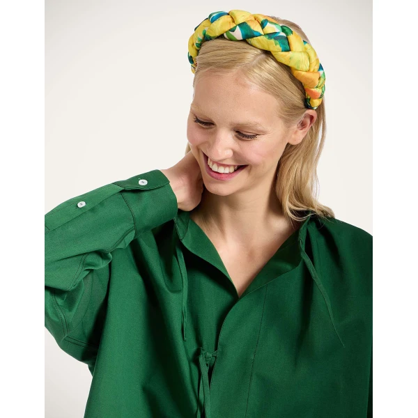 La DoubleJ Rapunzel Headband in Zesty Yellow at Luxury Shoes 