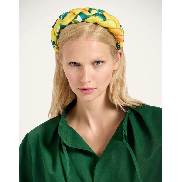 La DoubleJ Rapunzel Headband in Zesty Yellow at Luxury Shoes 
