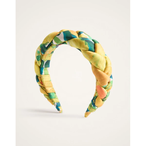 La DoubleJ Rapunzel Headband in Zesty Yellow at Luxury Shoes 