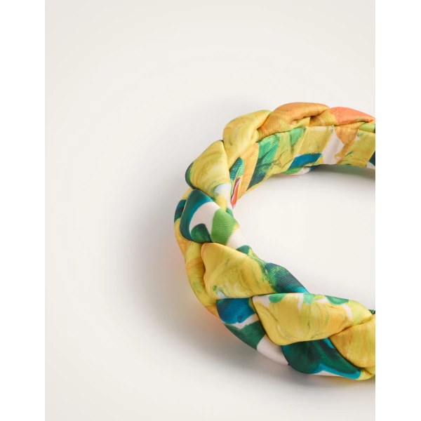 La DoubleJ Rapunzel Headband in Zesty Yellow at Luxury Shoes 