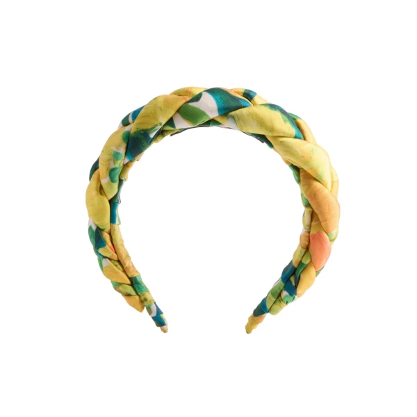 La DoubleJ Rapunzel Headband in Zesty Yellow at Luxury Shoes 