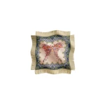 La DoubleJ Reversible Fringe Foulard 90 in Mariposa Celeste