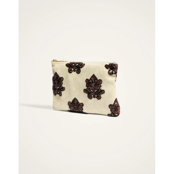La DoubleJ Ruffle Pochette in Herald Pink at Luxury Shoes 