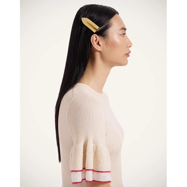 La DoubleJ Salon Clip in Light Yellow at Luxury Shoes 