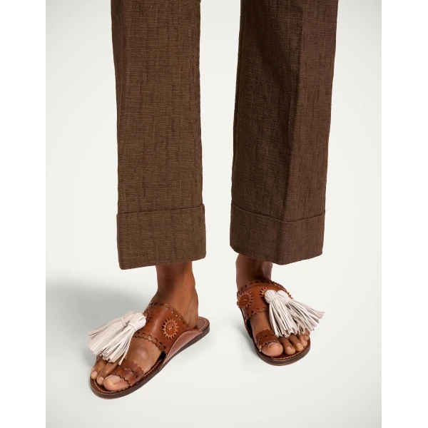 La DoubleJ Sandy Slides in Brown, view 2