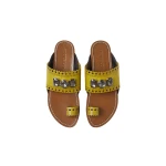 La DoubleJ Sandy Slides in Lime at Luxury Shoes La DoubleJ Sandy Slides in Lime at Luxury Shoes