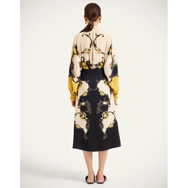 La DoubleJ Santa Monica Skirt in Buttercup Black at Luxury Shoes 
