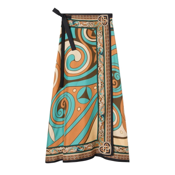 Sarong Skirt in Kells Swirl Camel