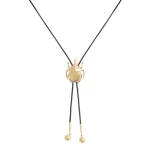 La DoubleJ Scarab Cow Tie in 24K Gold Plate at Luxury Shoes 