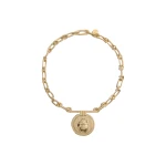 La DoubleJ Scarab Necklace in 24K Gold Plate
