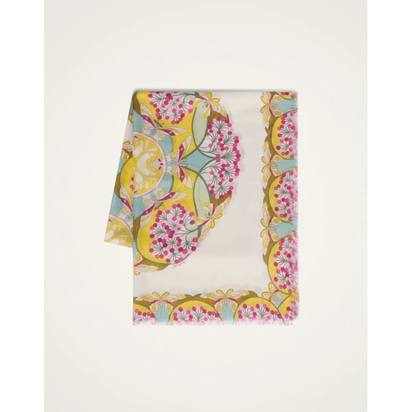 La DoubleJ Scarf (70X180) in Florette Fuchsia at Luxury Shoes 