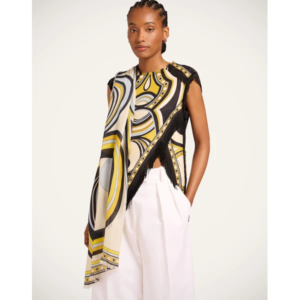 La DoubleJ Scarf (70X180) in Sanctuary Ivory at Luxury Shoes 