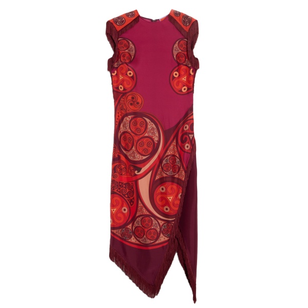 La DoubleJ Scarf Dress in Alchemy Dark Red at Luxury Shoes 