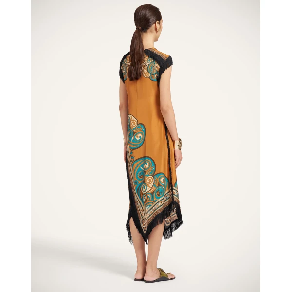 La DoubleJ Scarf Dress in Kells Tobacco at Luxury Shoes 