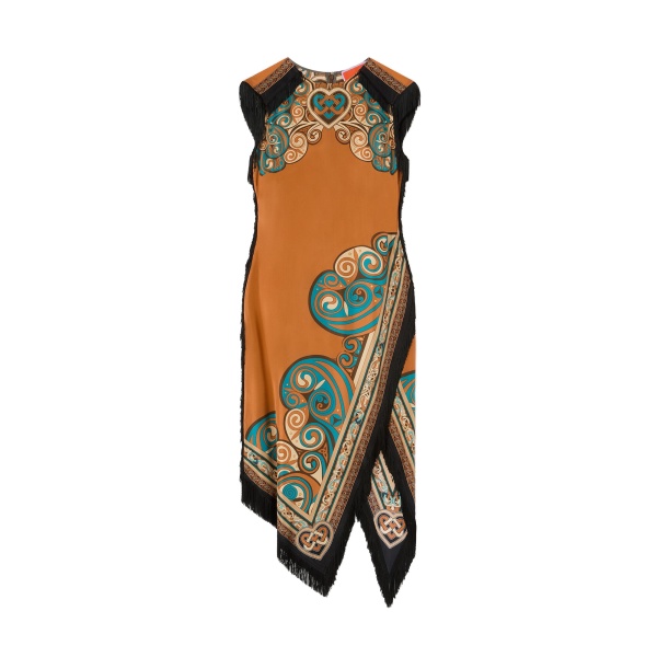La DoubleJ Scarf Dress in Kells Tobacco at Luxury Shoes 