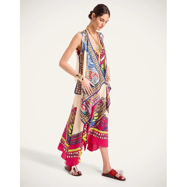 La DoubleJ Scarf Gilet in Lemuria Blue at Luxury Shoes 