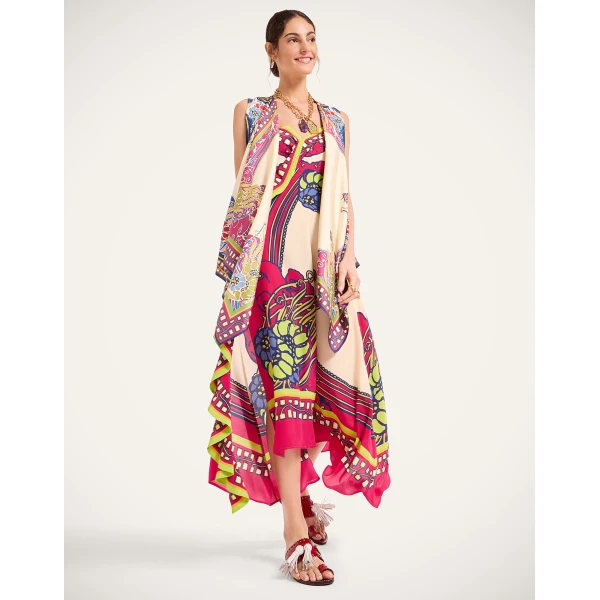 La DoubleJ Scarf Gilet in Lemuria Blue at Luxury Shoes 