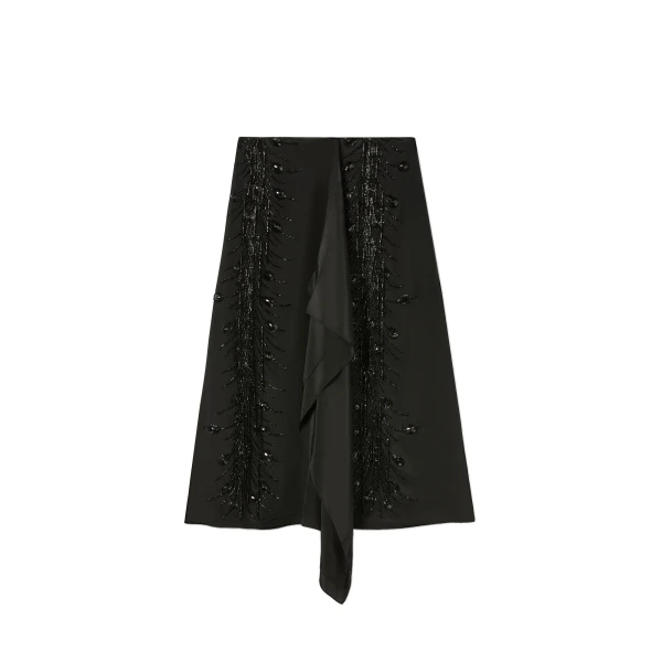 La DoubleJ Scarf Skirt in Black