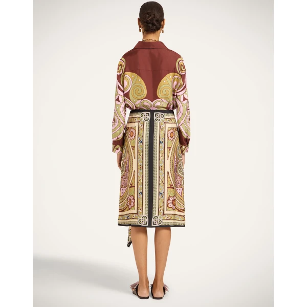 La DoubleJ Scarf Skirt in Kells Light Green at Luxury Shoes 
