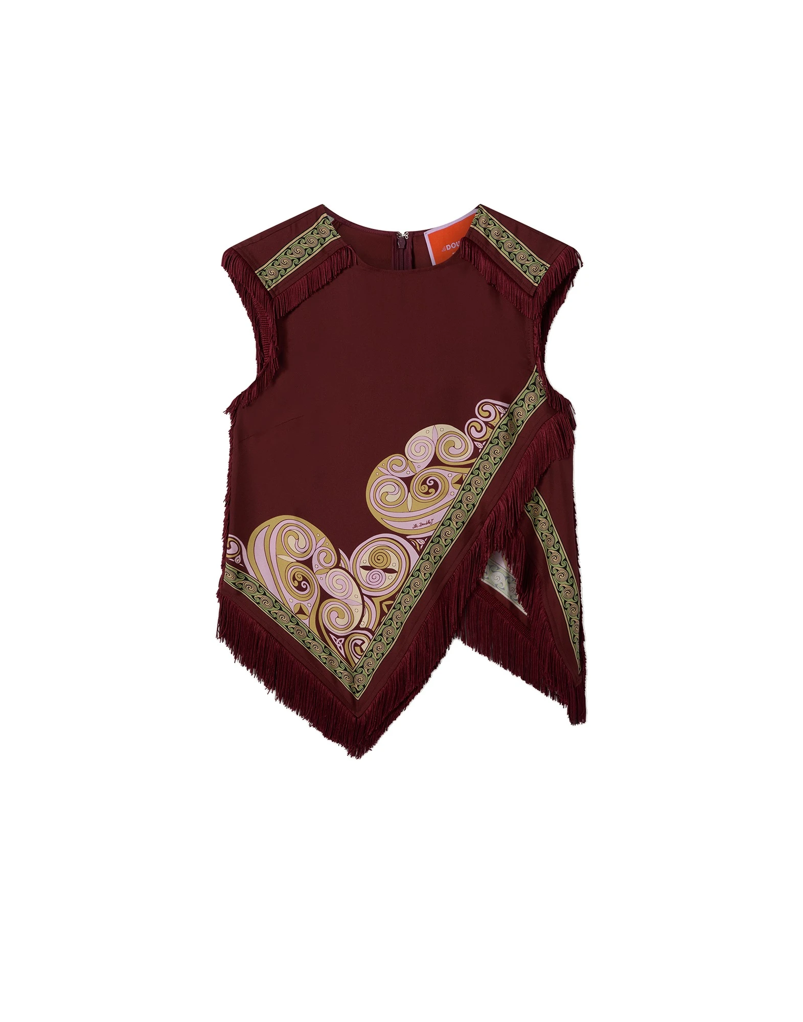 La DoubleJ Scarf Top in Kells Swirl Burgundy La DoubleJ Scarf Top in Kells Swirl Burgundy