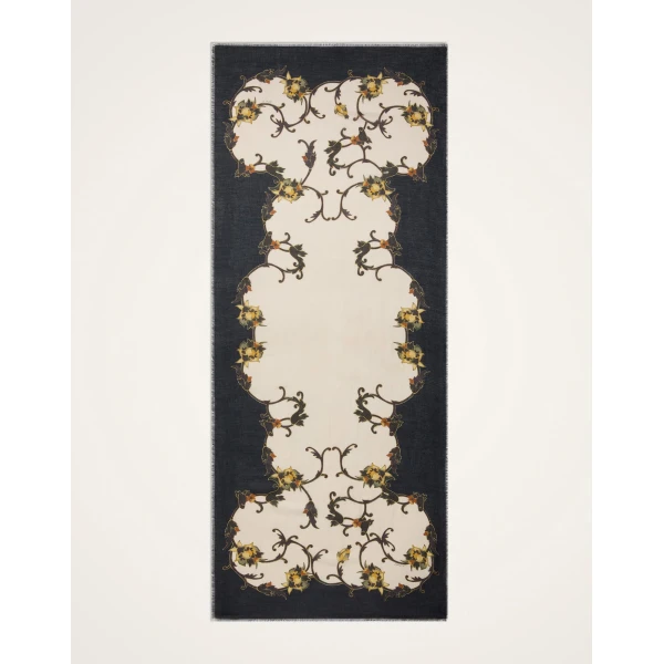 La DoubleJ Scarf in Buttercup Black at Luxury Shoes 