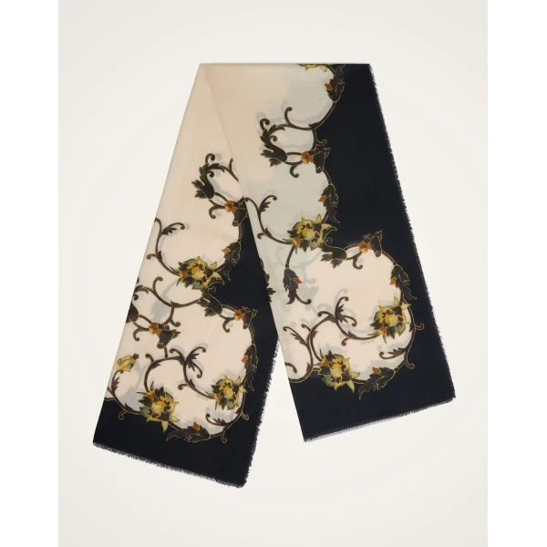 La DoubleJ Scarf in Buttercup Black at Luxury Shoes 