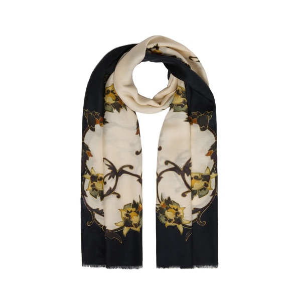 La DoubleJ Scarf in Buttercup Black at Luxury Shoes 