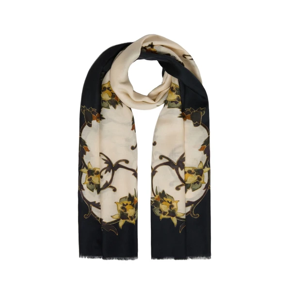 La DoubleJ Scarf in Buttercup Black at Luxury Shoes 
