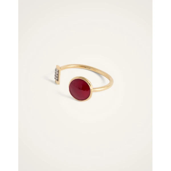 La DoubleJ Shen Loop Bracelet in 24K Gold Plate And Enamel at Luxury Shoes 