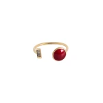 La DoubleJ Shen Loop Bracelet in 24K Gold Plate And Enamel at Luxury Shoes 