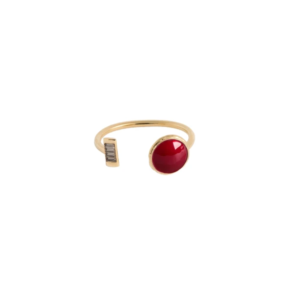 Shen Loop Bracelet in 24K Gold Plate And Enamel