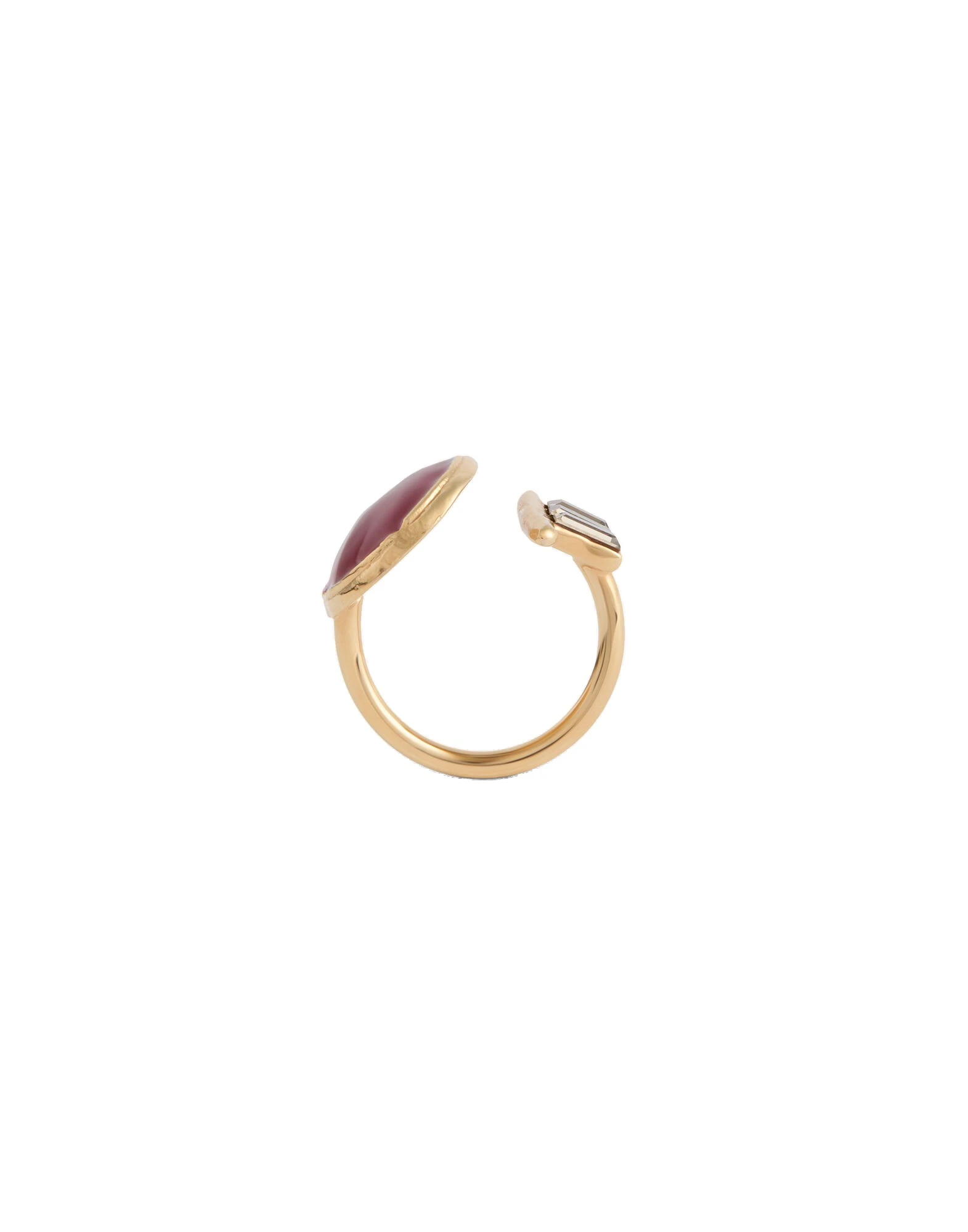 La DoubleJ Shen Loop Ring in 24K Gold Plate And Enamel at Luxury Shoes La DoubleJ Shen Loop Ring in 24K Gold Plate And Enamel at Luxury Shoes