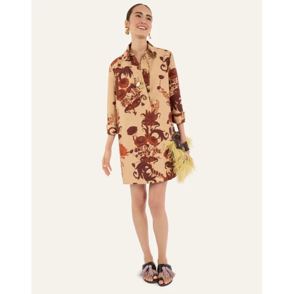 La DoubleJ Short Artemis Dress in Coven Buttercream at Luxury Shoes 