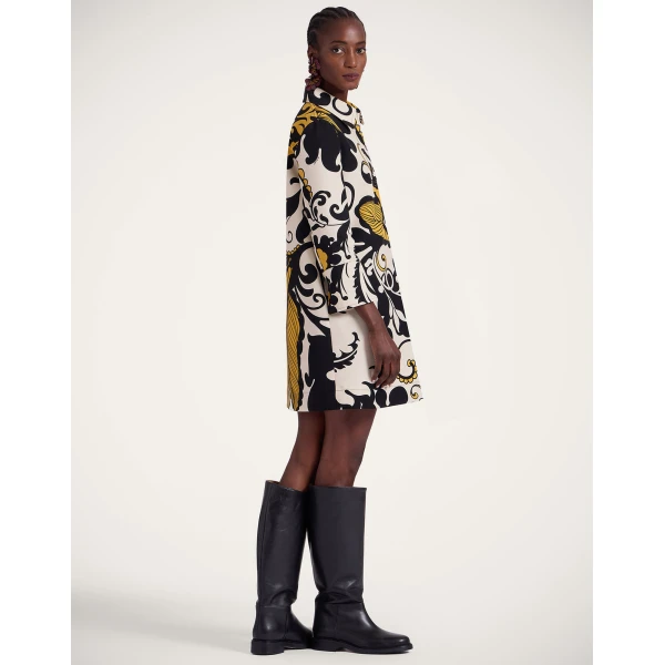 La DoubleJ Short Artemis Dress in Marea Black & White, view 4
