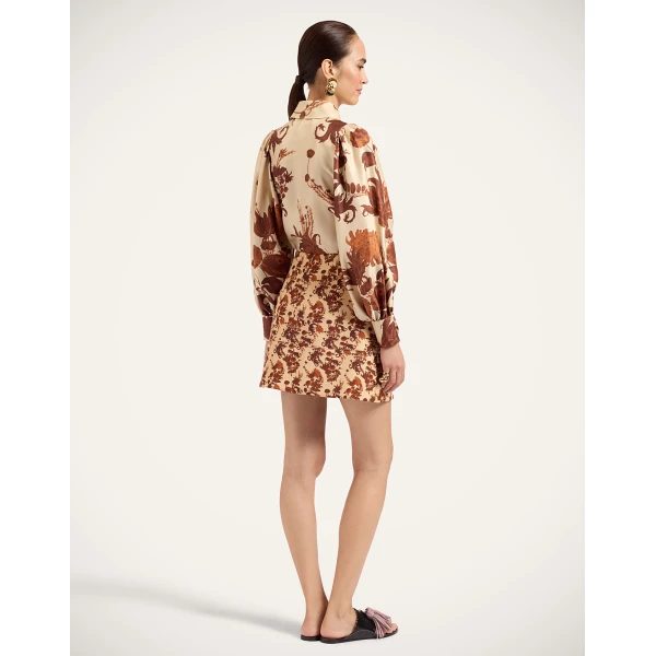 La DoubleJ Short Skirt in Coven Micro Buttercream at Luxury Shoes 