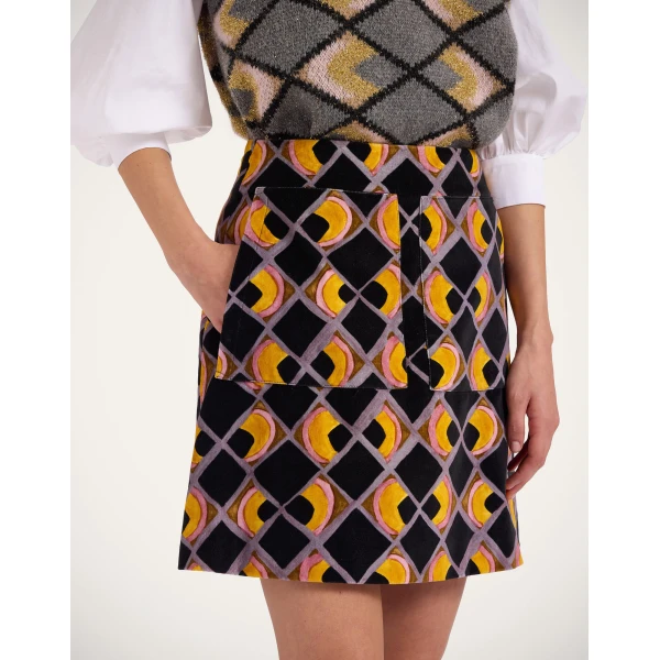 La DoubleJ Short Skirt in Half-Light Black, view 5