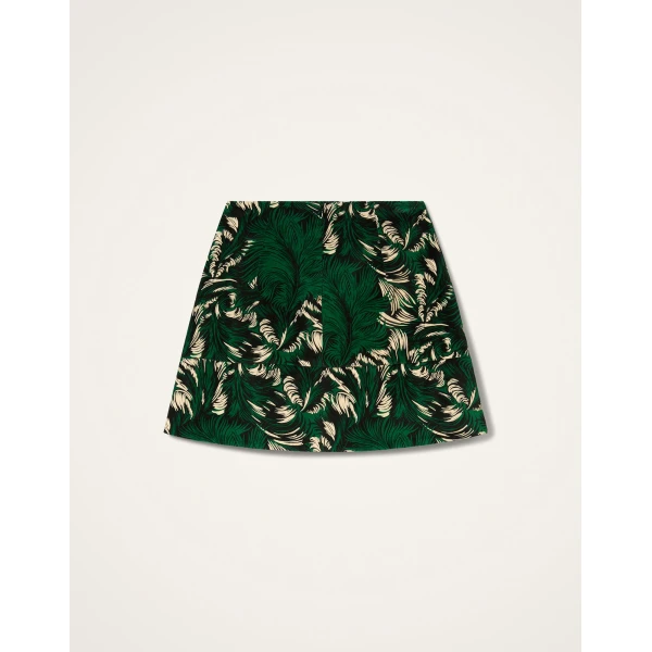 La DoubleJ Short Skirt in Quill Green at Luxury Shoes 