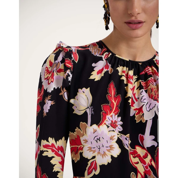 La DoubleJ Short Visconti Dress in Lark Black, view 5