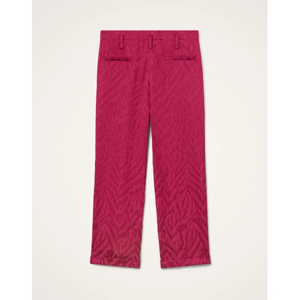 La DoubleJ Sigaretta Pants in Animalier Raspberry at Luxury Shoes 
