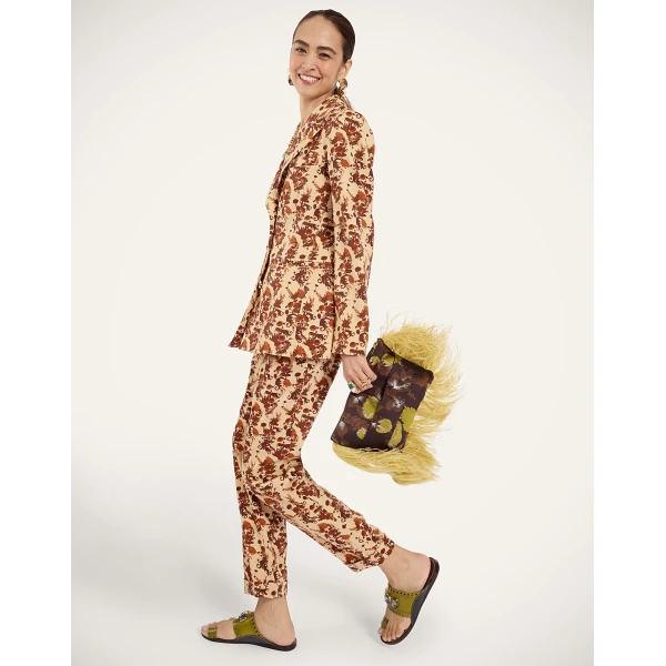 La DoubleJ Sigaretta Pants in Coven Micro Buttercream at Luxury Shoes 
