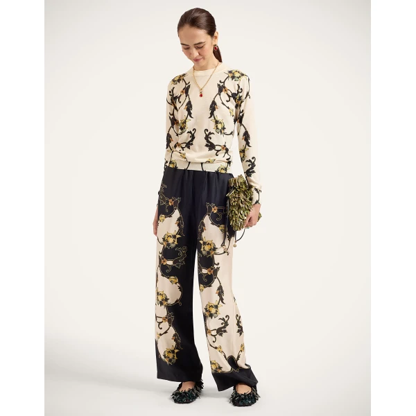 La DoubleJ Silky Crew Neck in Buttercup White at Luxury Shoes 