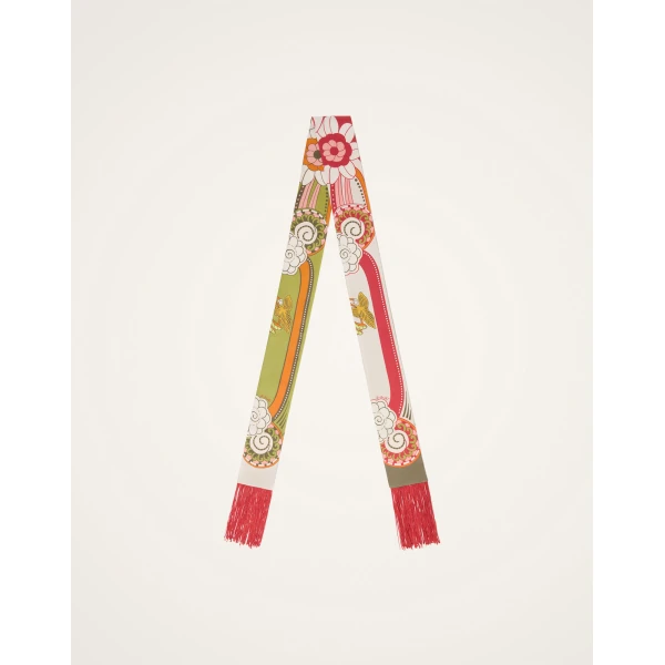 La DoubleJ Skinny Scarf in Ambrosia Green at Luxury Shoes 