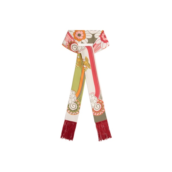 La DoubleJ Skinny Scarf in Ambrosia Green at Luxury Shoes 