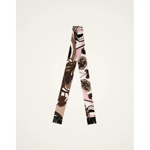 La DoubleJ Skinny Scarf in Ambrosia Pale Pink at Luxury Shoes 