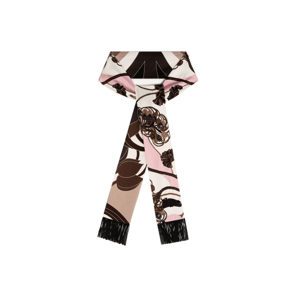 La DoubleJ Skinny Scarf in Ambrosia Pale Pink at Luxury Shoes 