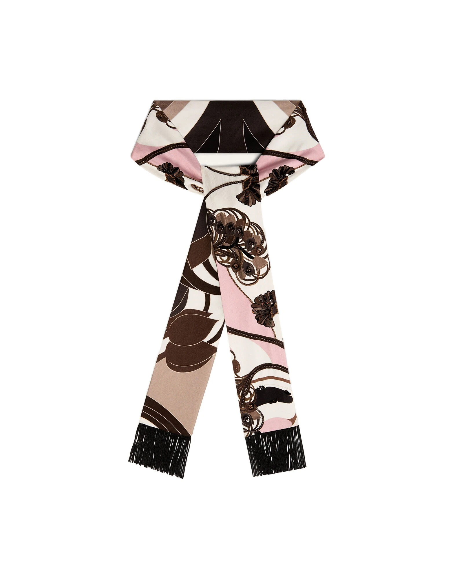 La DoubleJ Skinny Scarf in Ambrosia Pale Pink at Luxury Shoes La DoubleJ Skinny Scarf in Ambrosia Pale Pink at Luxury Shoes