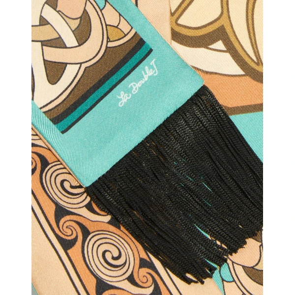 La DoubleJ Skinny Scarf in Kells Blue Petrol at Luxury Shoes 