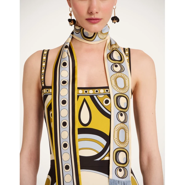 La DoubleJ Skinny Scarf in Sanctuary Light Blue at Luxury Shoes 