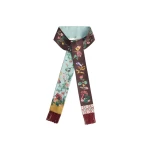 La DoubleJ Skinny Scarf in Zooflora Light Blue